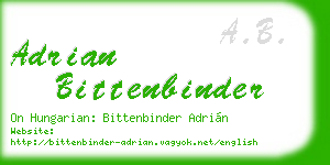 adrian bittenbinder business card